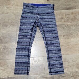 Beautiful Lululemon Space Dye Blue Crop Leggings